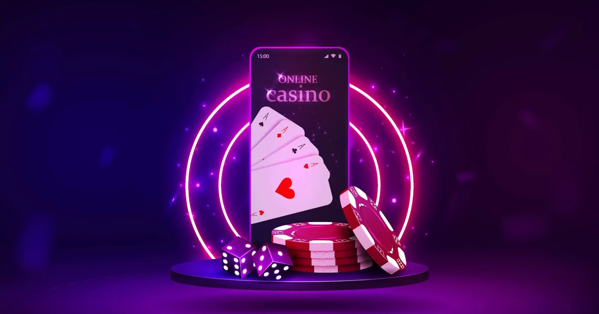 Kartenspiel mit Casino-Motiv